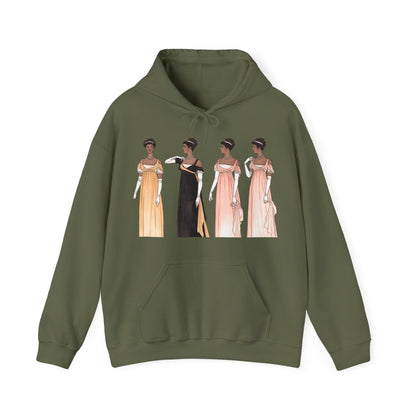 Regency Ladies Hoodie - Afrocentric Art by The Trini Gee