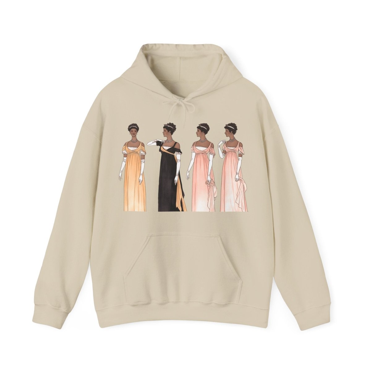 Regency Ladies Hoodie - Afrocentric Art by The Trini Gee