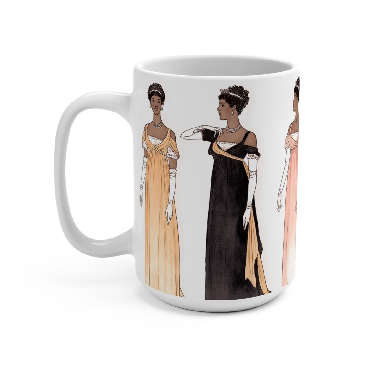 Regency Ladies Mug - Afrocentric Art by The Trini Gee