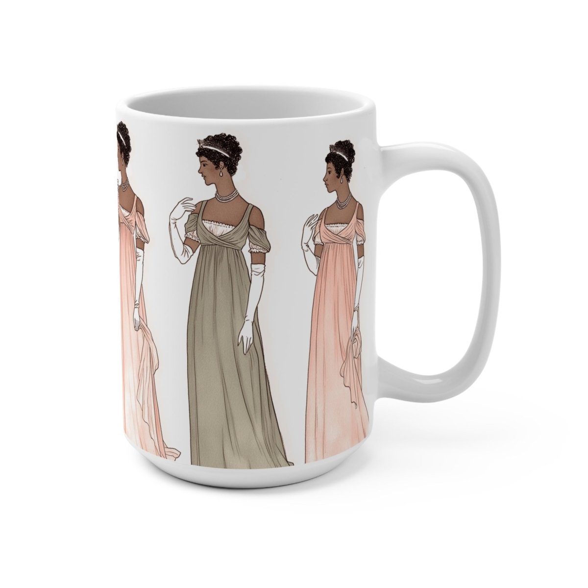 Regency Ladies Mug - Afrocentric Art by The Trini Gee