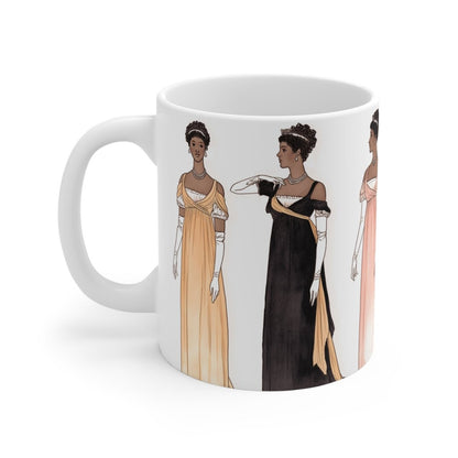 Regency Ladies Mug - Afrocentric Art by The Trini Gee