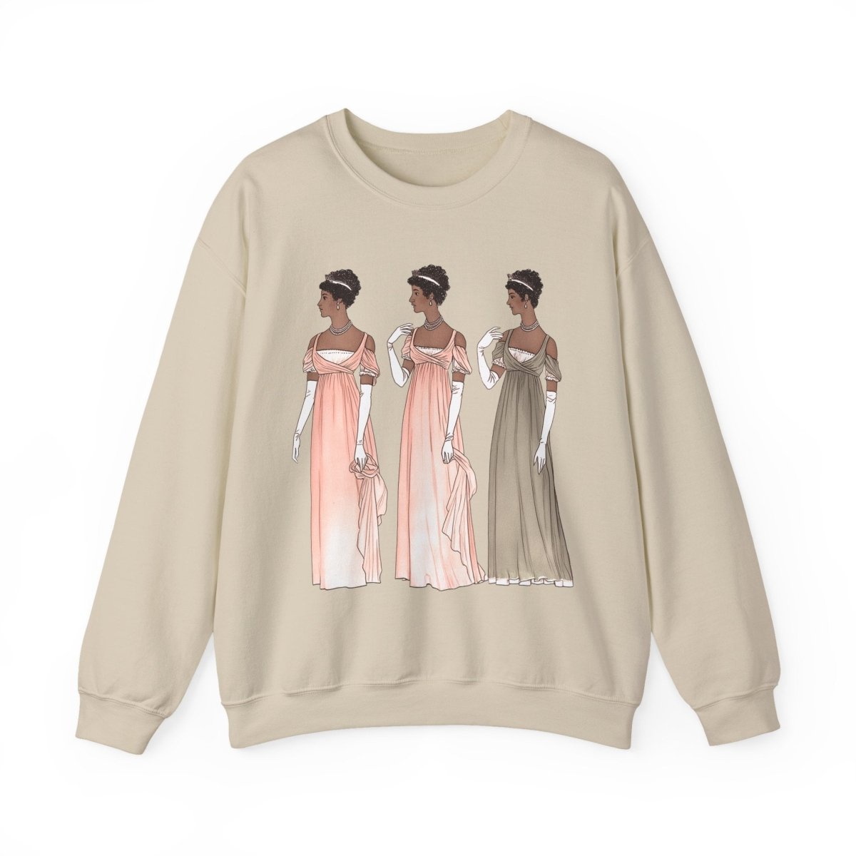 Regency Ladies Sweatshirt - Afrocentric Art by The Trini Gee