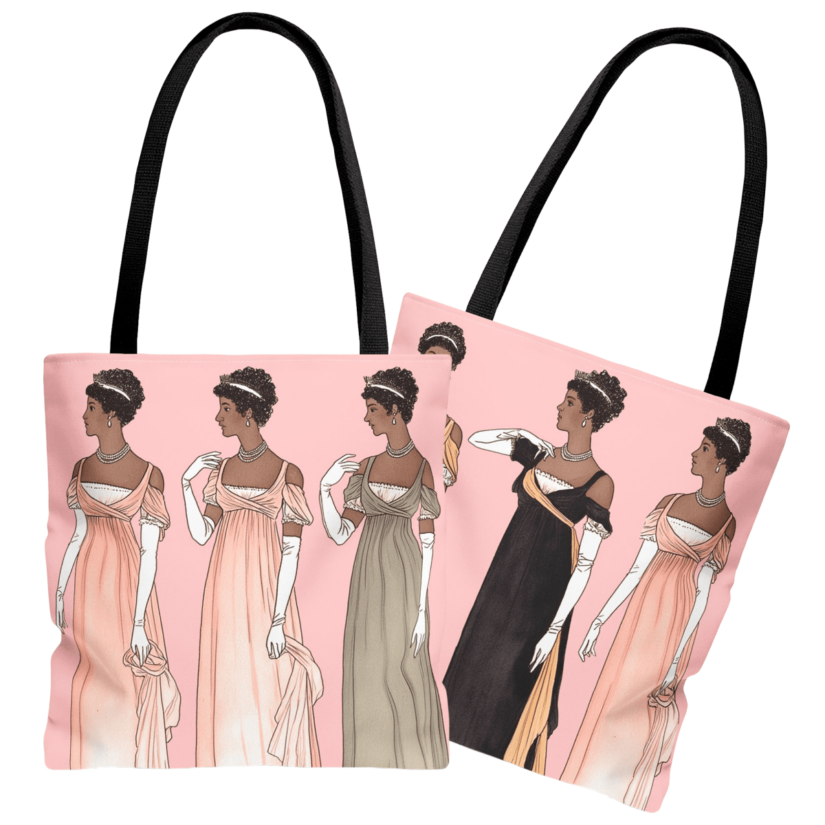 Regency Ladies Tote Bag - Afrocentric Art by The Trini Gee