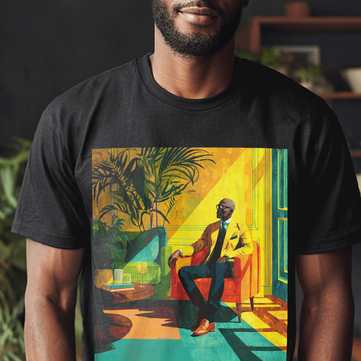 Relaxed Gentleman Shirt - Afrocentric Art by The Trini Gee