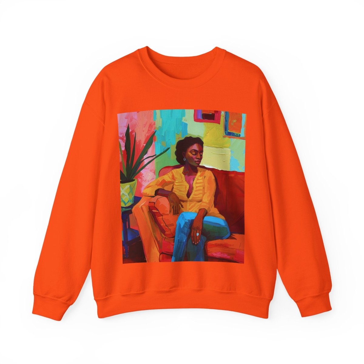 Relaxed Lounge Sweatshirt - Afrocentric Art by The Trini Gee