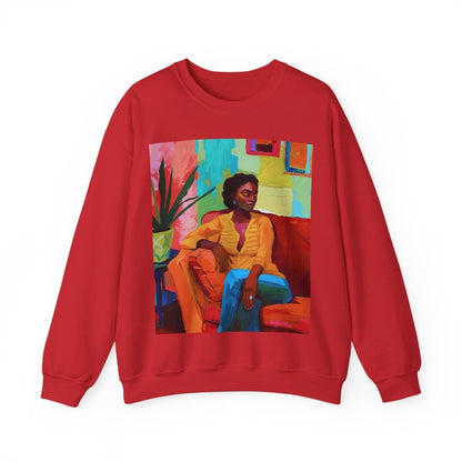 Relaxed Lounge Sweatshirt - Afrocentric Art by The Trini Gee