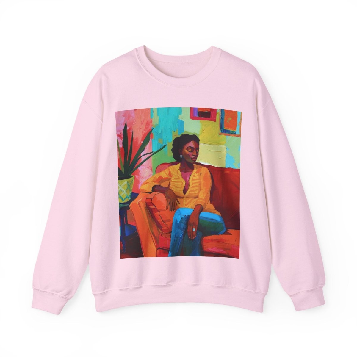 Relaxed Lounge Sweatshirt - Afrocentric Art by The Trini Gee