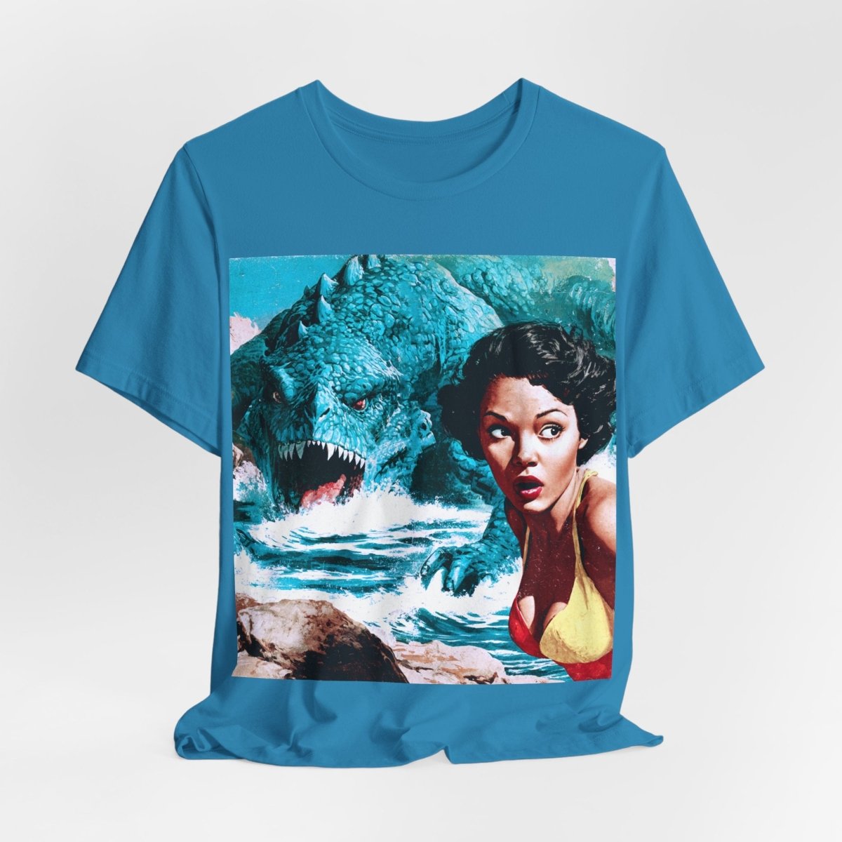 Retro Beach Monster Pinup T-Shirt - Afrocentric Art by The Trini Gee