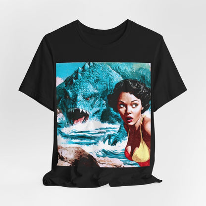 Retro Beach Monster Pinup T-Shirt - Afrocentric Art by The Trini Gee