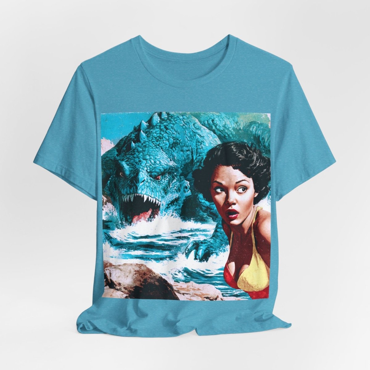 Retro Beach Monster Pinup T-Shirt - Afrocentric Art by The Trini Gee