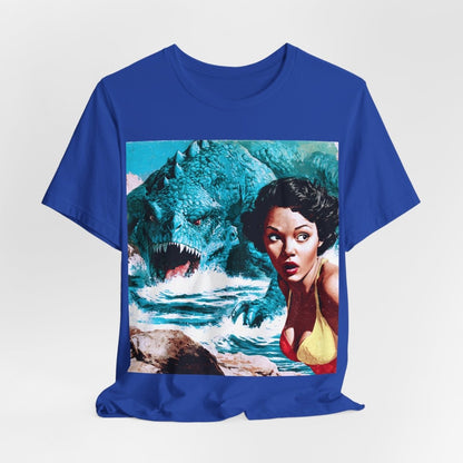Retro Beach Monster Pinup T-Shirt - Afrocentric Art by The Trini Gee