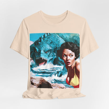 Retro Beach Monster Pinup T-Shirt - Afrocentric Art by The Trini Gee
