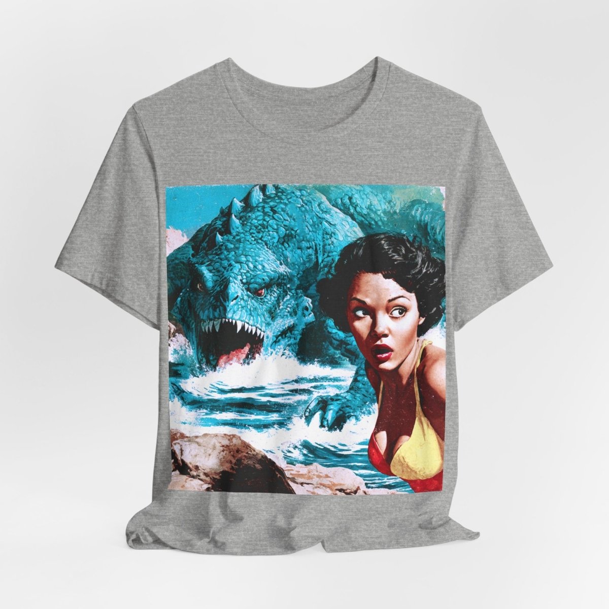 Retro Beach Monster Pinup T-Shirt - Afrocentric Art by The Trini Gee