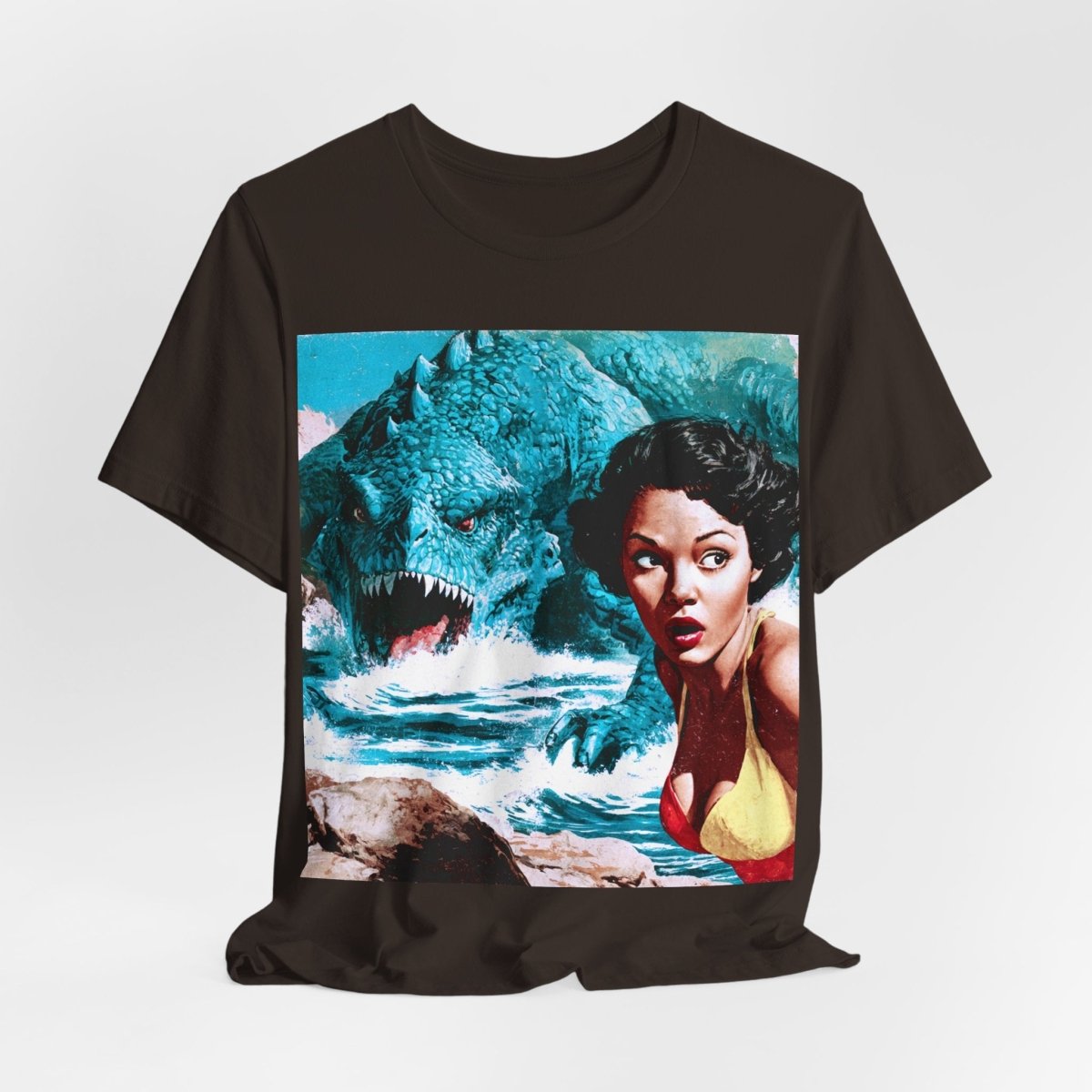 Retro Beach Monster Pinup T-Shirt - Afrocentric Art by The Trini Gee