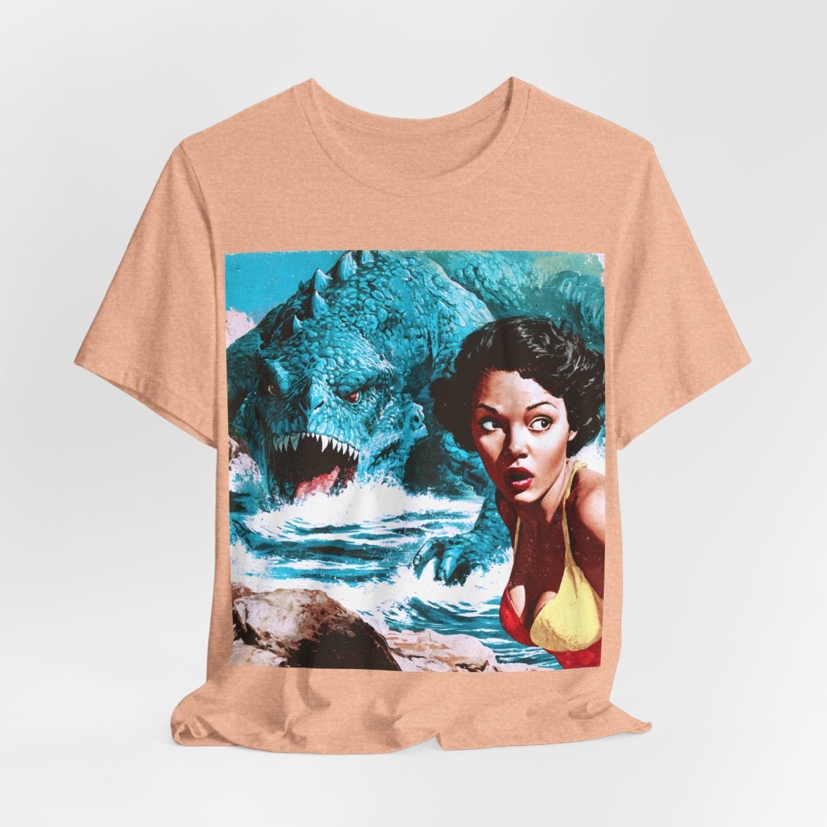 Retro Beach Monster Pinup T-Shirt - Afrocentric Art by The Trini Gee