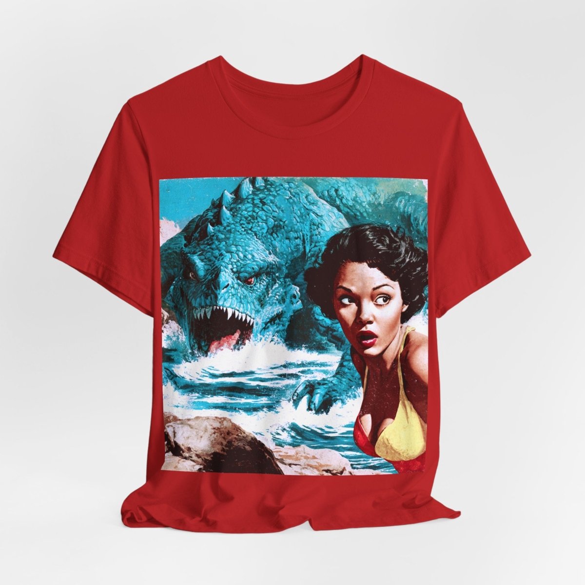 Retro Beach Monster Pinup T-Shirt - Afrocentric Art by The Trini Gee