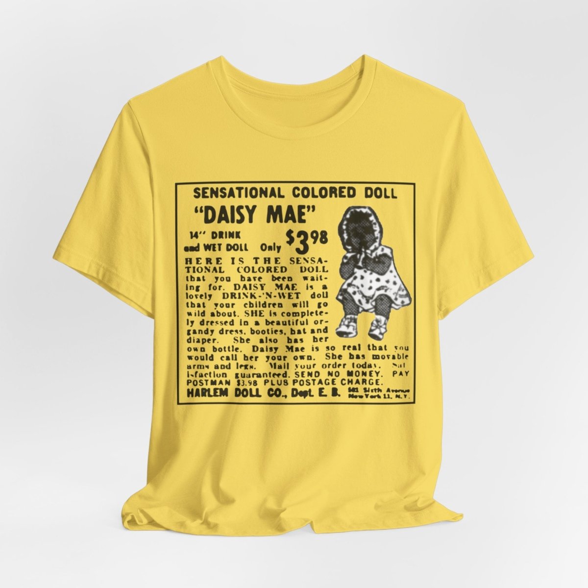Retro Black Doll Ad Shirt - Afrocentric Art by The Trini Gee