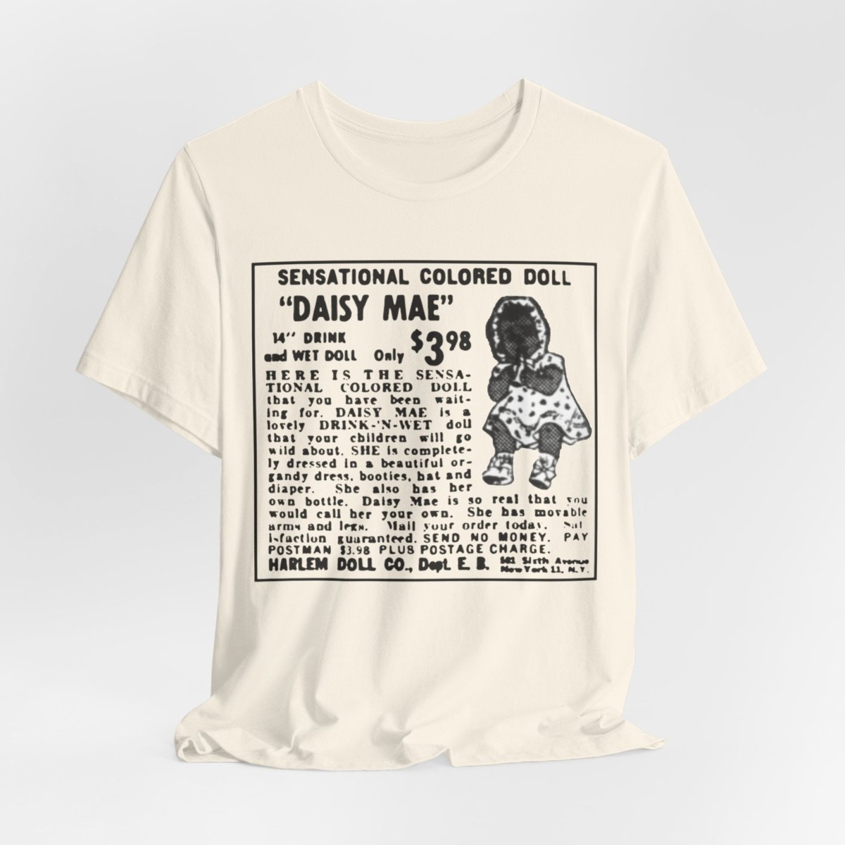 Retro Black Doll Ad Shirt - Afrocentric Art by The Trini Gee