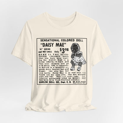 Retro Black Doll Ad Shirt - Afrocentric Art by The Trini Gee