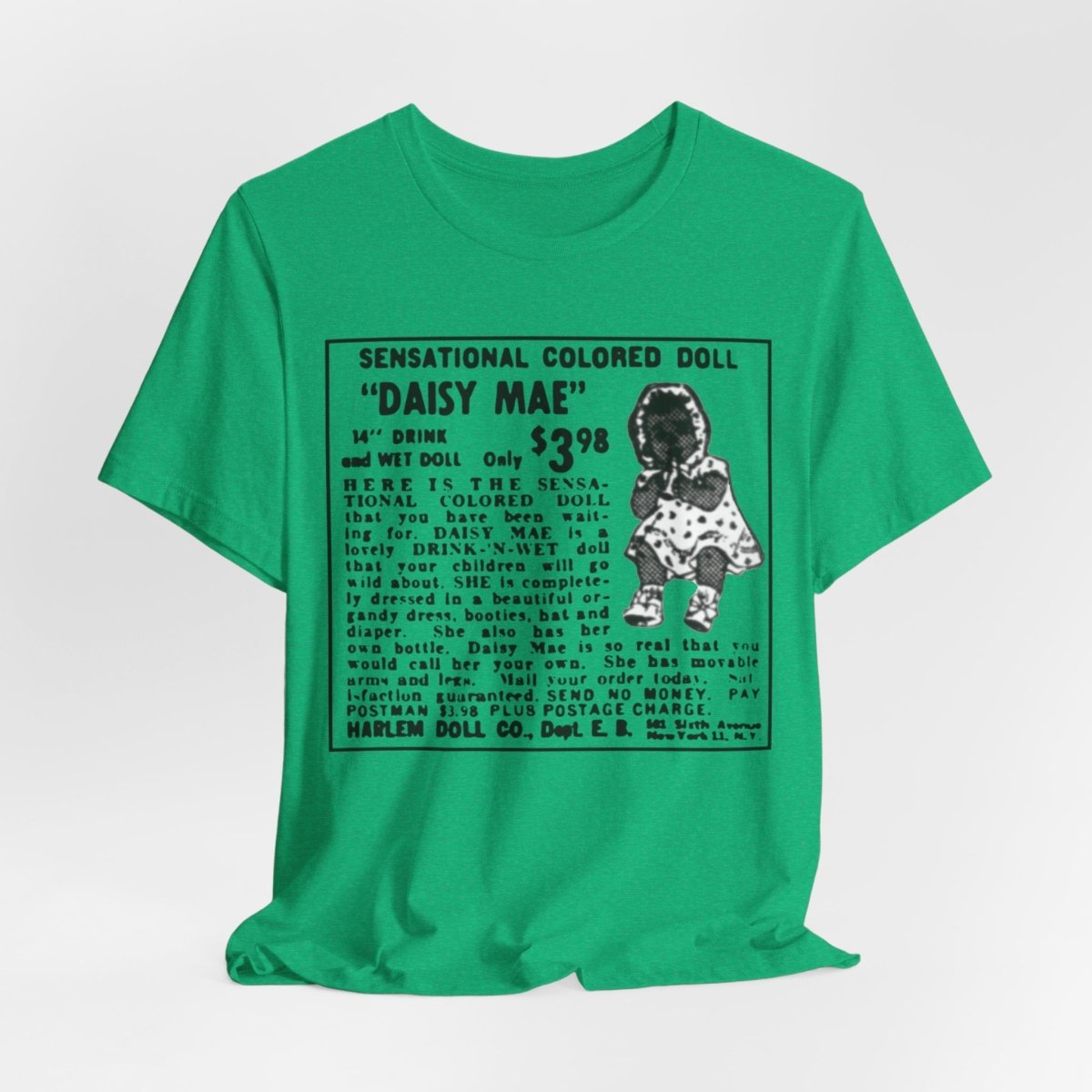 Retro Black Doll Ad Shirt - Afrocentric Art by The Trini Gee