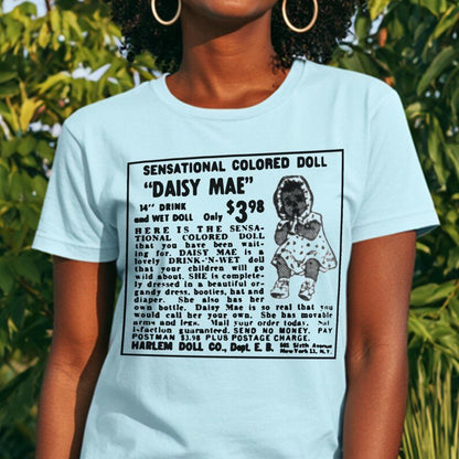 Retro Black Doll Ad Shirt - Afrocentric Art by The Trini Gee