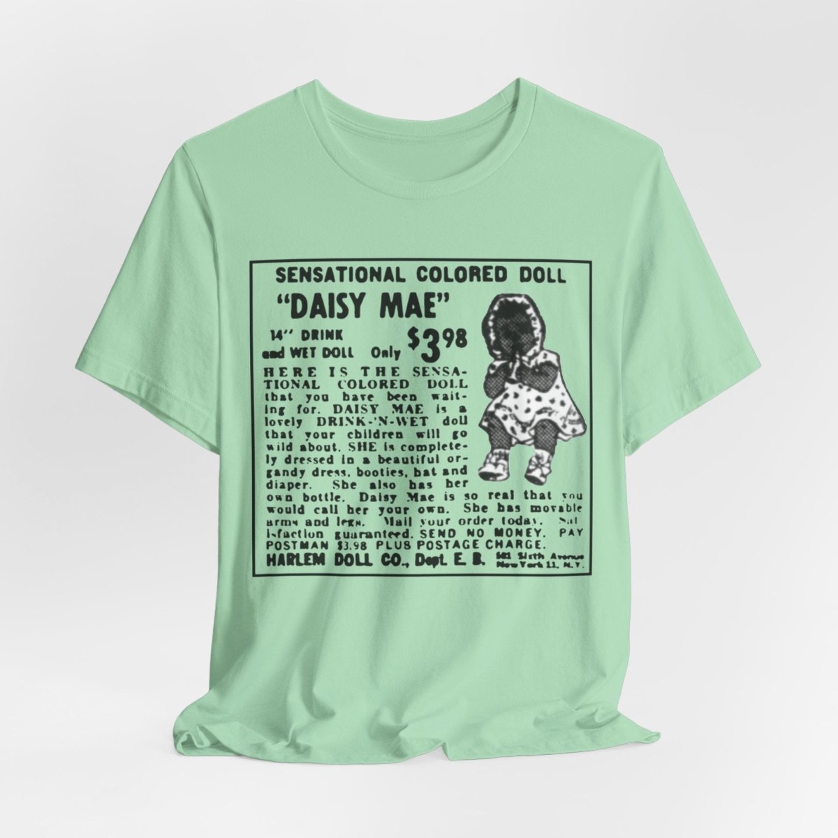 Retro Black Doll Ad Shirt - Afrocentric Art by The Trini Gee