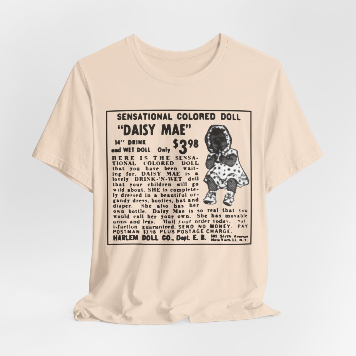 Retro Black Doll Ad Shirt - Afrocentric Art by The Trini Gee