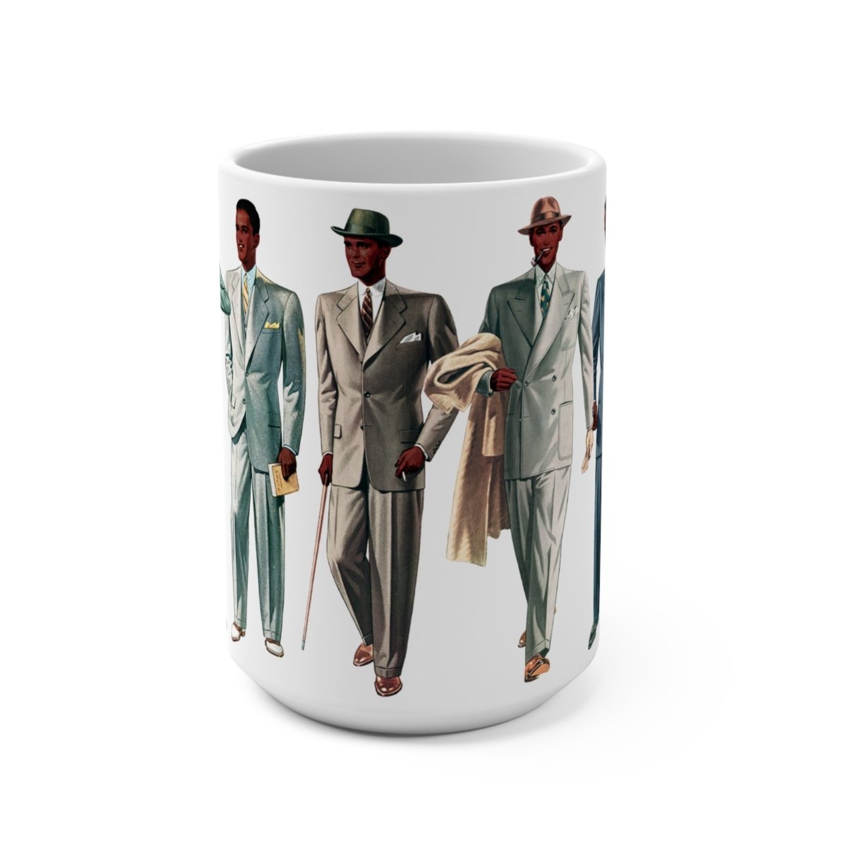 Retro Black Men Mug - Afrocentric Art by The Trini Gee