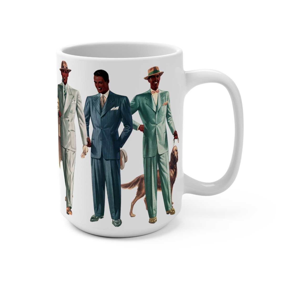 Retro Black Men Mug - Afrocentric Art by The Trini Gee