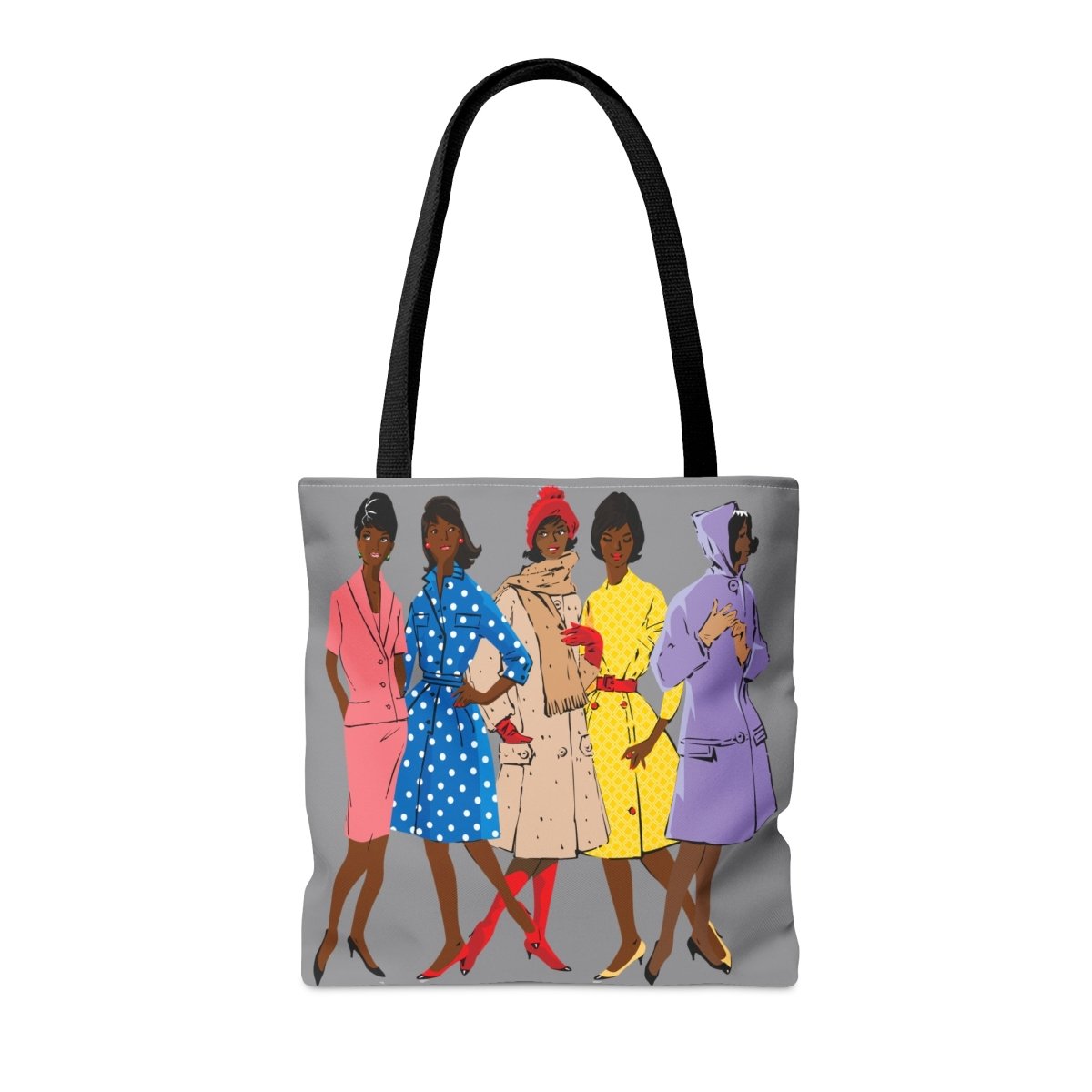 Retro Black Women Tote Bag - Afrocentric Art by The Trini Gee