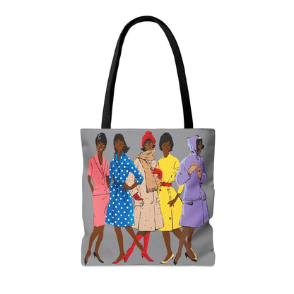 Retro Black Women Tote Bag - Afrocentric Art by The Trini Gee