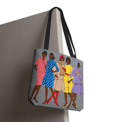 Retro Black Women Tote Bag - Afrocentric Art by The Trini Gee
