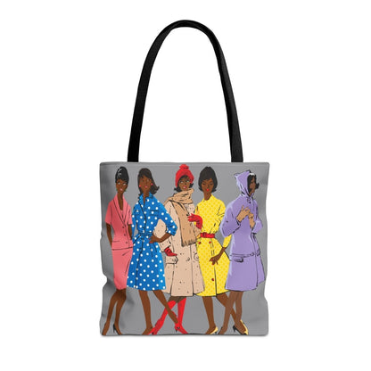 Retro Black Women Tote Bag - Afrocentric Art by The Trini Gee