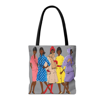 Retro Black Women Tote Bag - Afrocentric Art by The Trini Gee