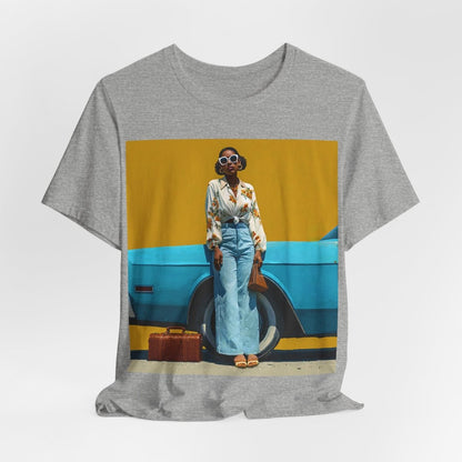 Retro Blue Classic Shirt - Afrocentric Art by The Trini Gee