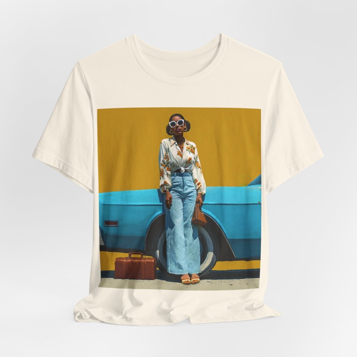 Retro Blue Classic Shirt - Afrocentric Art by The Trini Gee