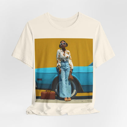 Retro Blue Classic Shirt - Afrocentric Art by The Trini Gee