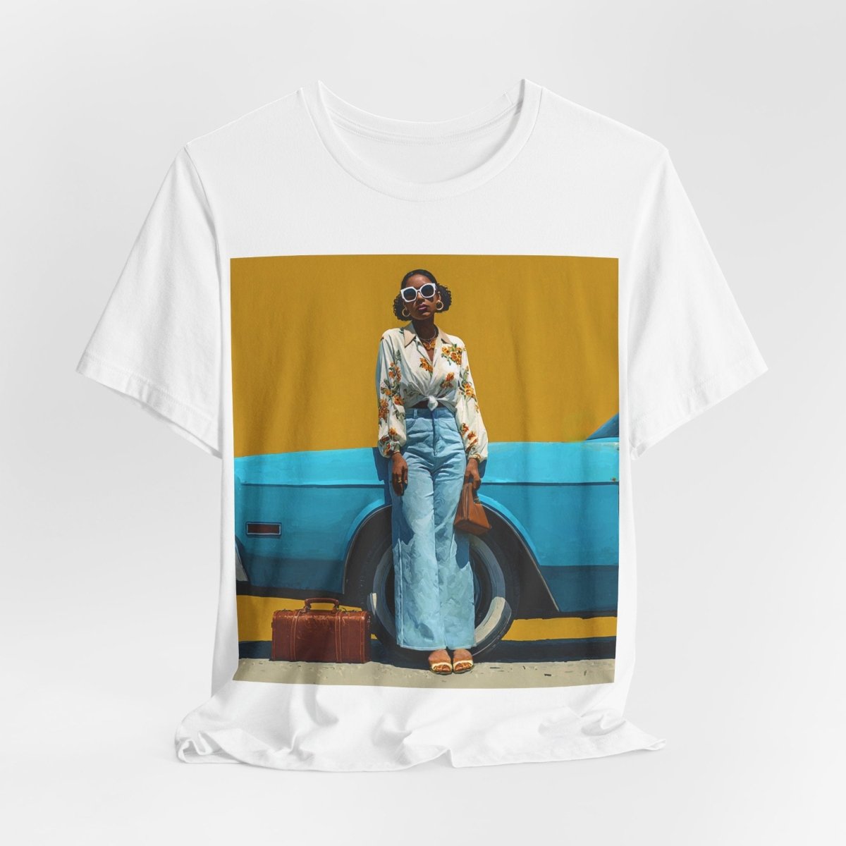 Retro Blue Classic Shirt - Afrocentric Art by The Trini Gee