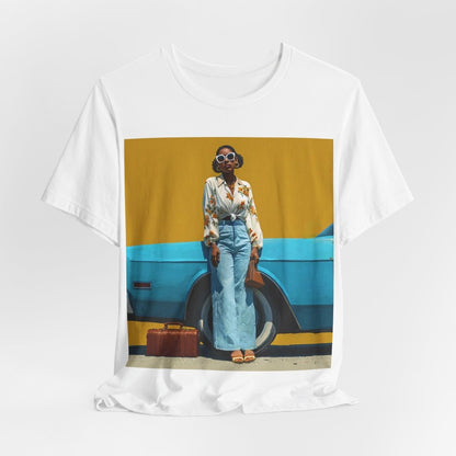 Retro Blue Classic Shirt - Afrocentric Art by The Trini Gee