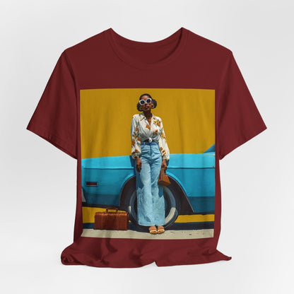 Retro Blue Classic Shirt - Afrocentric Art by The Trini Gee