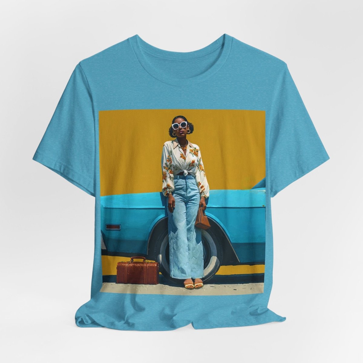 Retro Blue Classic Shirt - Afrocentric Art by The Trini Gee