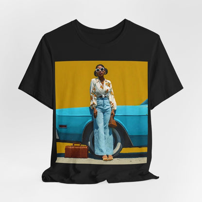Retro Blue Classic Shirt - Afrocentric Art by The Trini Gee