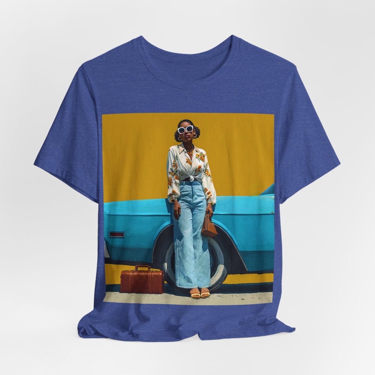 Retro Blue Classic Shirt - Afrocentric Art by The Trini Gee