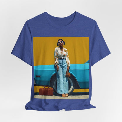 Retro Blue Classic Shirt - Afrocentric Art by The Trini Gee
