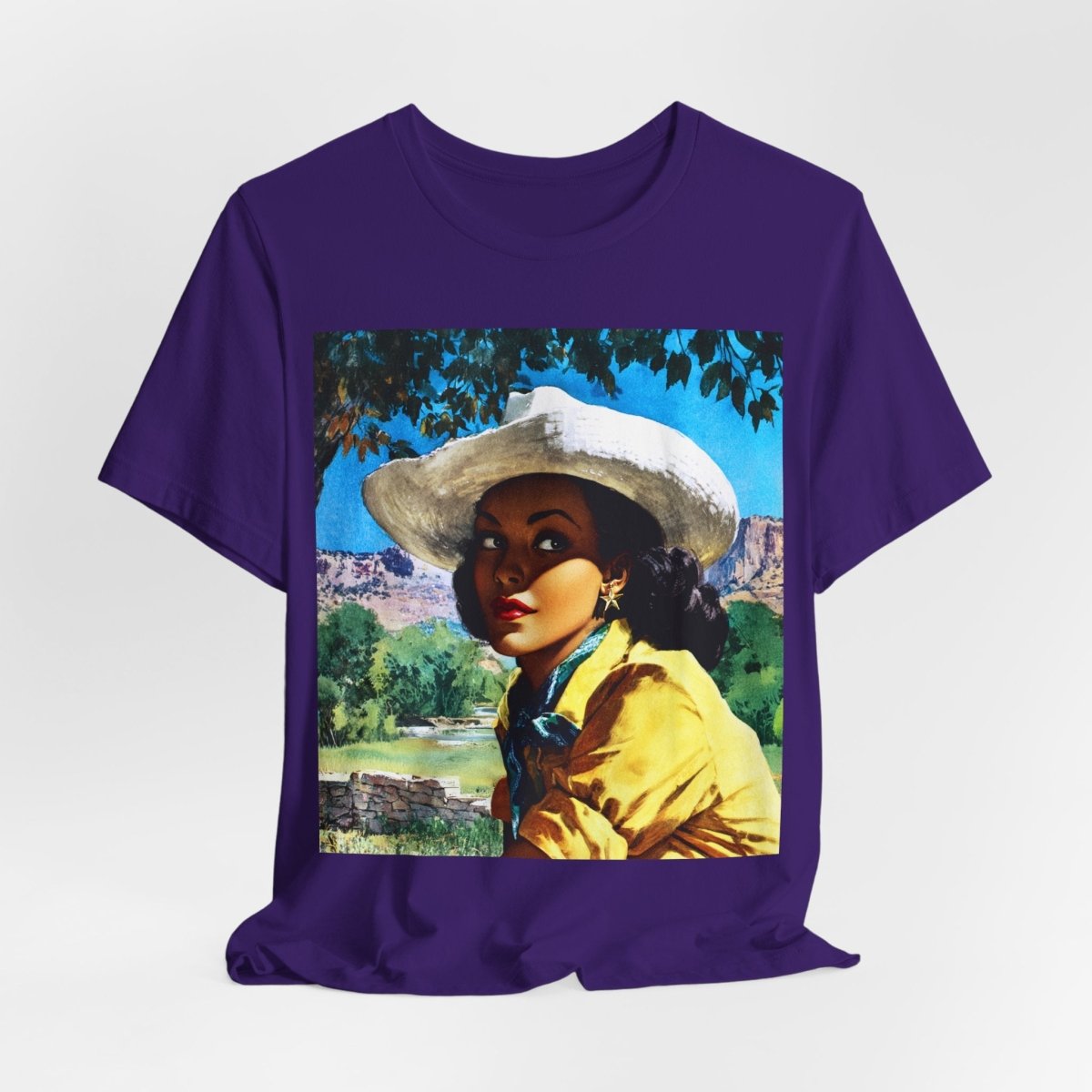 Retro Cowgirl Shirt - Afrocentric Art by The Trini Gee