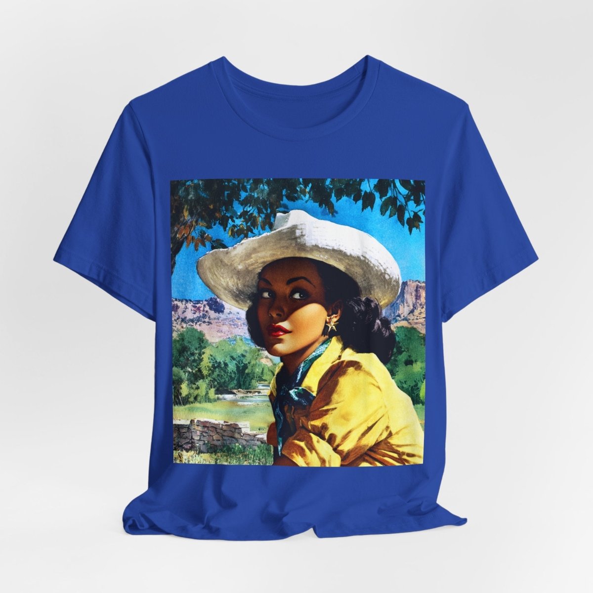 Retro Cowgirl Shirt - Afrocentric Art by The Trini Gee