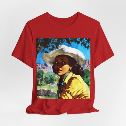 Retro Cowgirl Shirt - Afrocentric Art by The Trini Gee