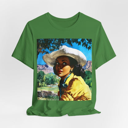 Retro Cowgirl Shirt - Afrocentric Art by The Trini Gee