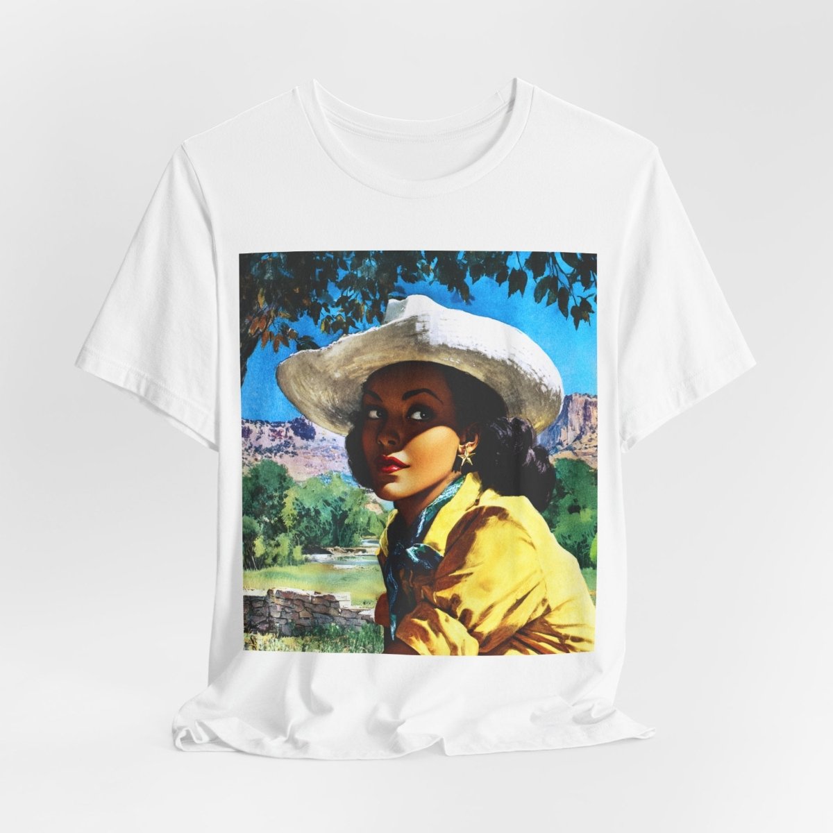 Retro Cowgirl Shirt - Afrocentric Art by The Trini Gee