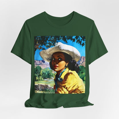 Retro Cowgirl Shirt - Afrocentric Art by The Trini Gee